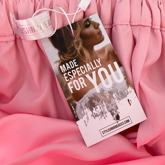 Tea Length Handmade Tulle Pink Rose Skirt - Picture 3 of 4